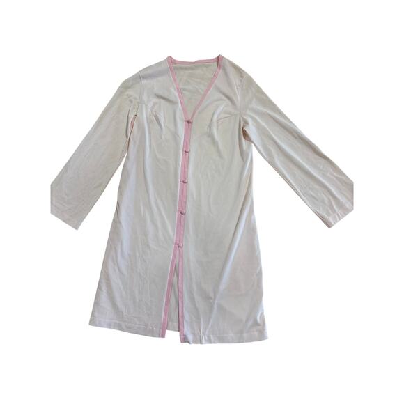 Vtg Pink Sleepwear Set Nightgown & housecoat Soft Pastel 1960 Style shadow line - Picture 2 of 8